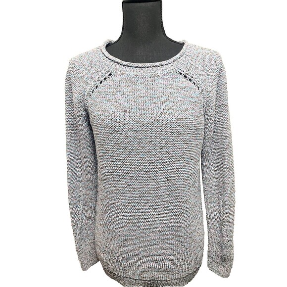 Talbots Sweaters - Talbots Women's Sweater Gray with Shades of Blue /Pink Roll Neck Size Medium